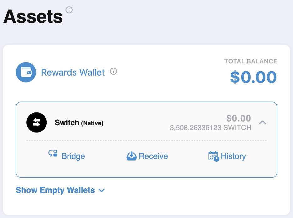 Switch Reward Card - Switch Wallet - SWITCH Native